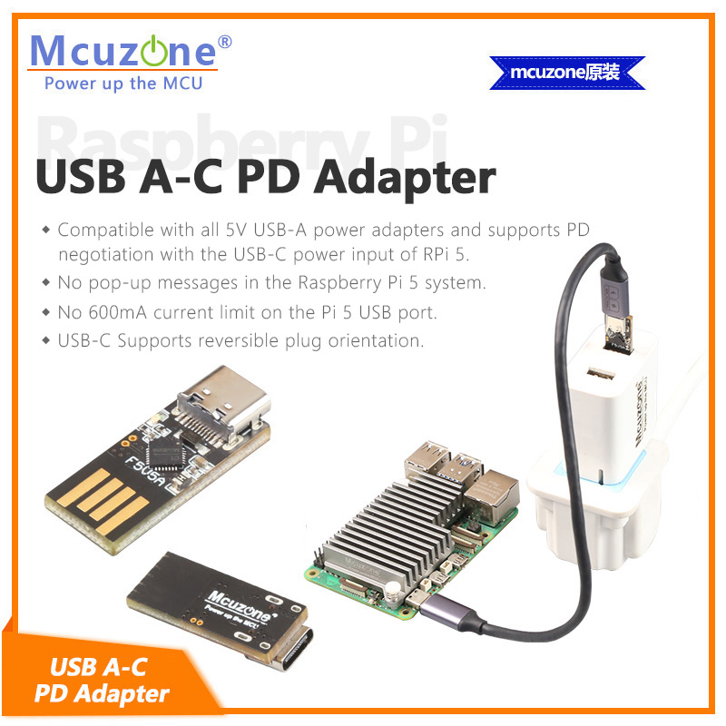Banana Pi Bpi-M5 - Raspberry Pi5 USB A-C PD 어댑터,