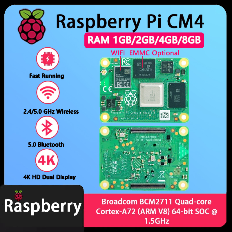 Raspberry Pi Compute Module 4 8Gb 32Gb - 라즈베리 파이 CM4 1GB/2GB/4GB/8GB RAM BCM2711