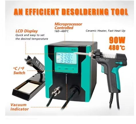 ESD 안전 SS-331H 디지털 전기 납땜 제거 펌프 - Desoldering Gun Vacuum Electric 리뷰 및 가격