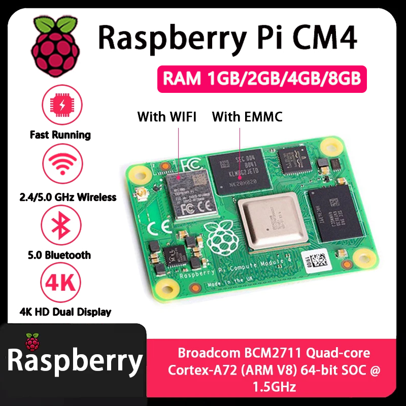 Raspberry Pi CM4 1GB/2GB/4GB/8 - Raspberry Pi Compute Module 4 8Gb 32Gb 리뷰 및 가격